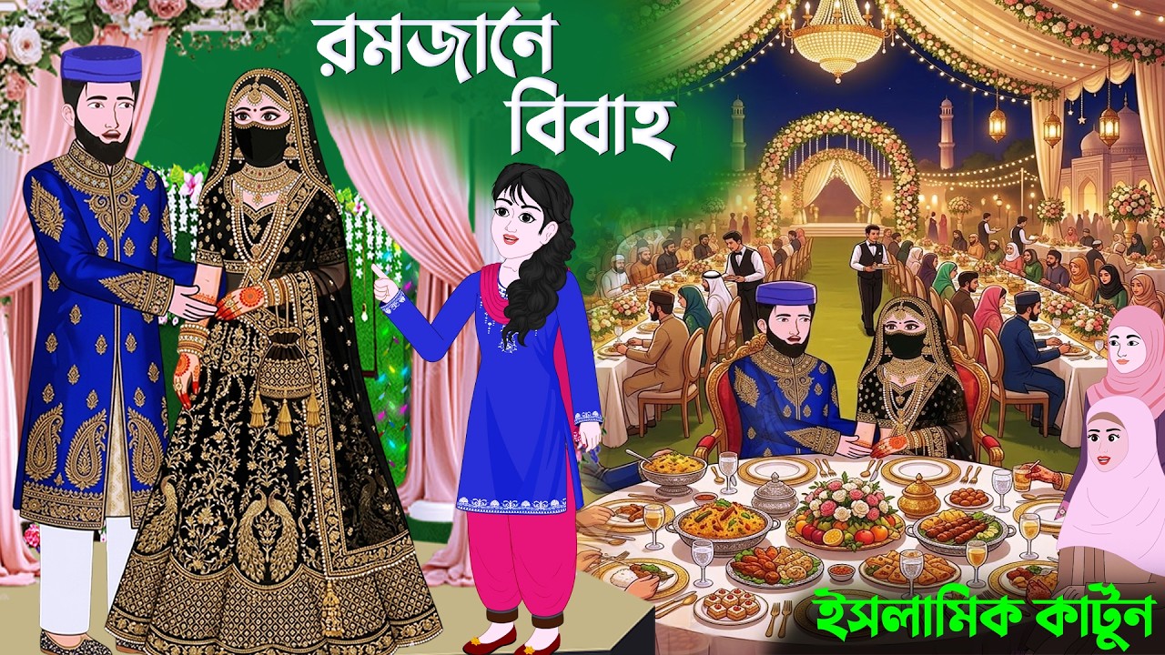 রমজানে বিবাহ ⭕ Islamic Cartoon | Islamic Marriage | Bengali Islamic Story | Arobi Toons