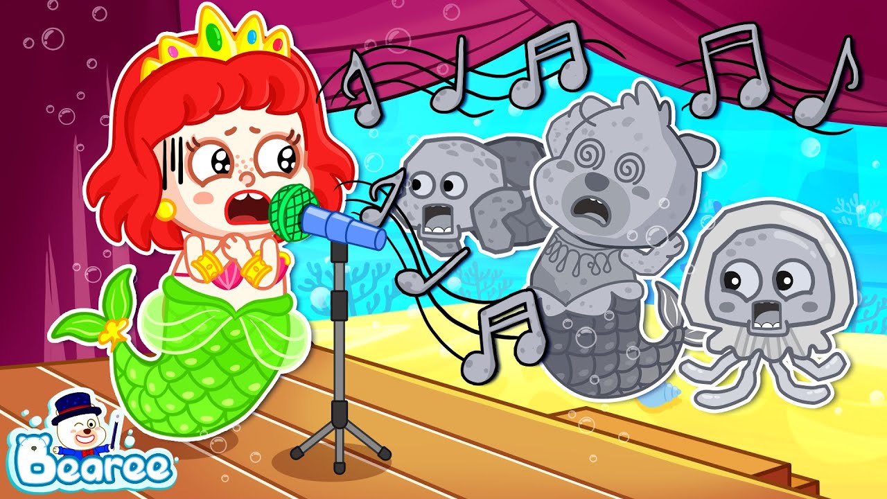 Mermaid Lost Voice | Bearee Helps Mermaid Get Voice Back | Little Mermaid Cartoon | Bearee Kids Show