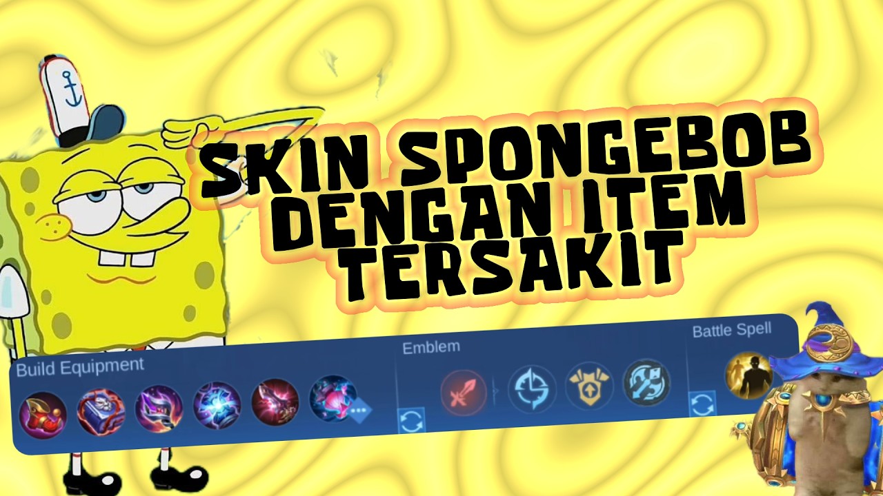 Cara main hero Cyclops skin spongebob dengan kombinasi emblem dan item yang cocok