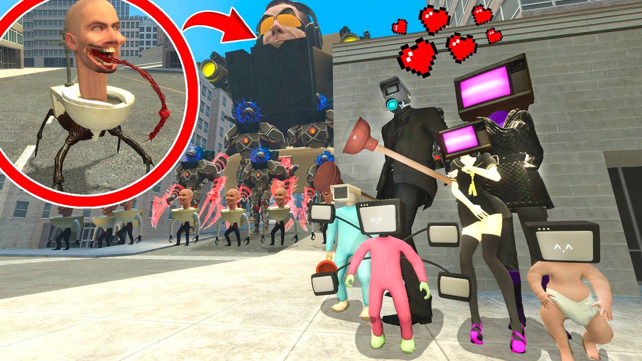 NEW GMAN and TITAN SPEAKERMAN CRAB CONTROLS they set up an ambush for SKIBIDI TOILET In Garry's Mod