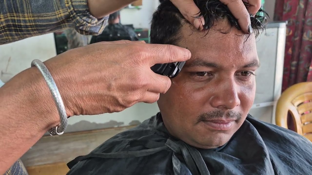 Indian man haircut series 91