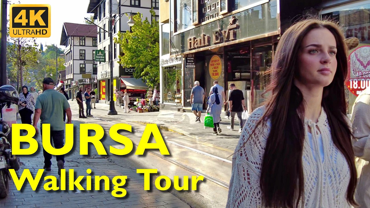 Bursa Turkey 🇹🇷 4K UHD City Center Walking Tour 2026 | Ulu Cami, Grand Bazaar & Koza Han