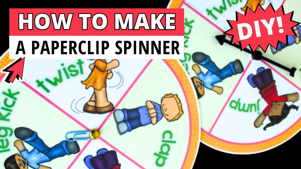 How to Easily Make a DIY Game Spinner with a Brad and Paperclip