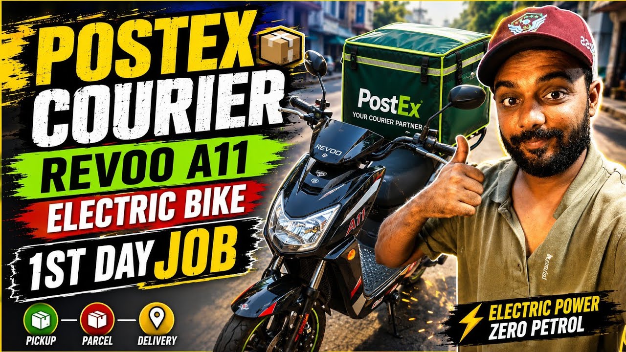Alternative Title: My First Day at PostEx Courier | Revoo A11 Electric Bike Delivery Vlog