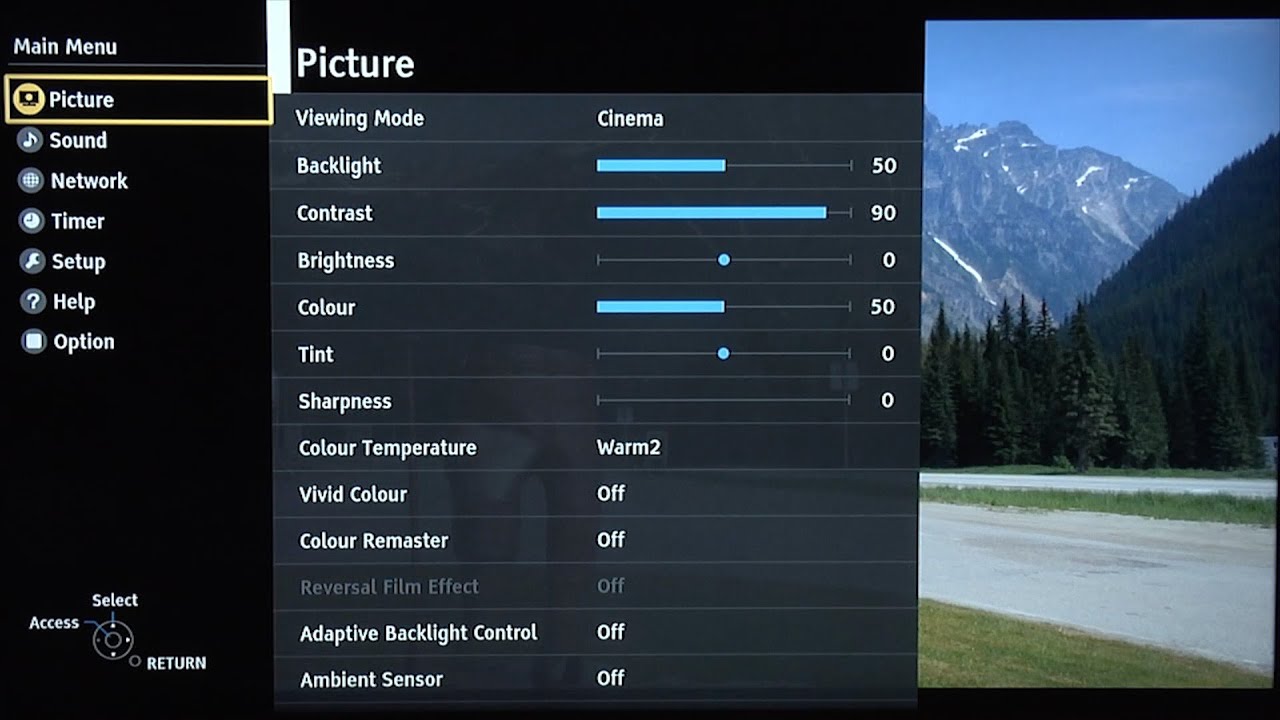 Panasonic TX-50DX750B Best TV Picture Settings