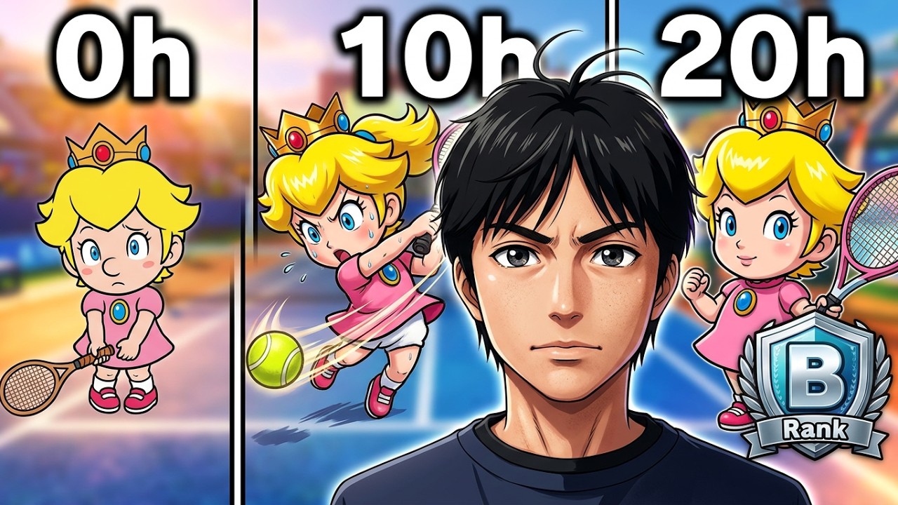 マリオテニス フィーバー　～テニスゲーム初心者が20時間特訓したらどこまでいける！？～　こなちちのテニスシリーズ『燃やせ！庭球魂』