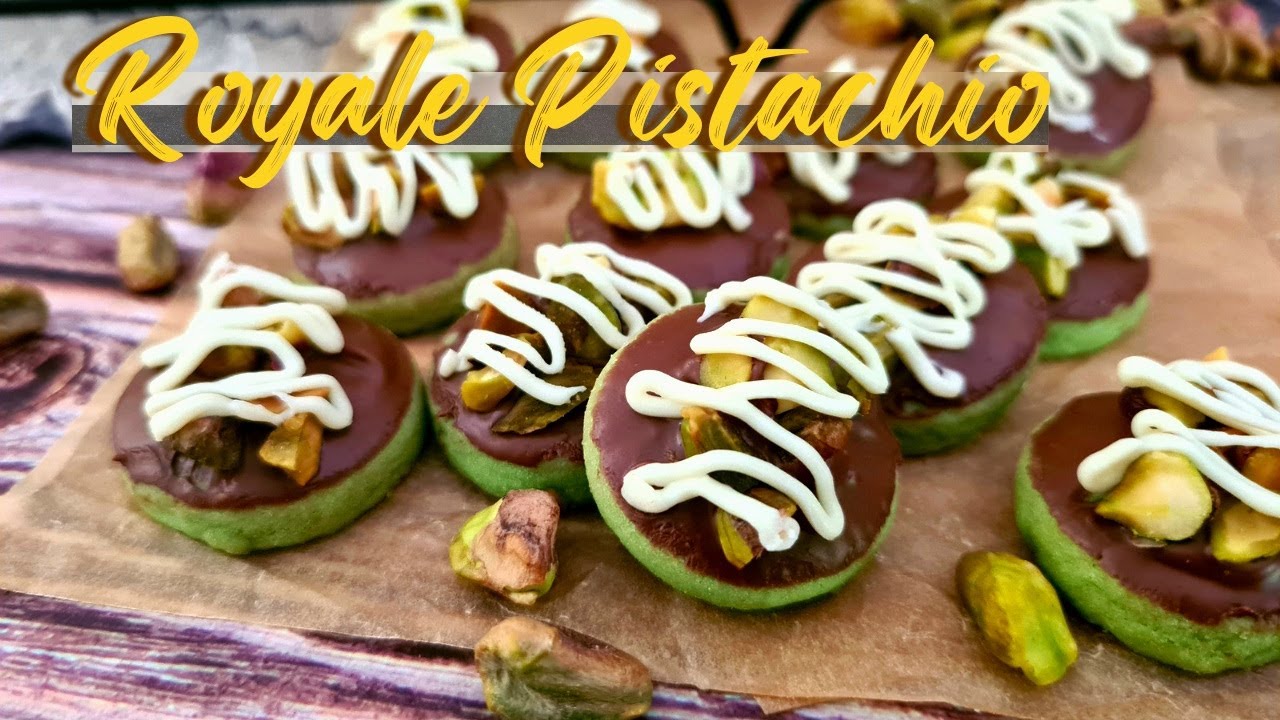 Royale Pistachio Cookies | Chocolate Pistachio Cookies | Resepi Biskut Raya | Rahiza Dorah