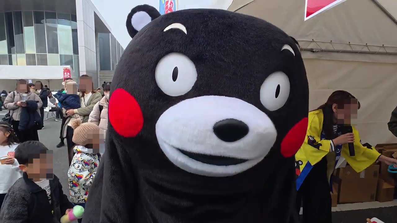 【玉名YEG縁日】くまモン！縁日の輪投げに挑戦するも・・・全然入れきらっさんｗｗ