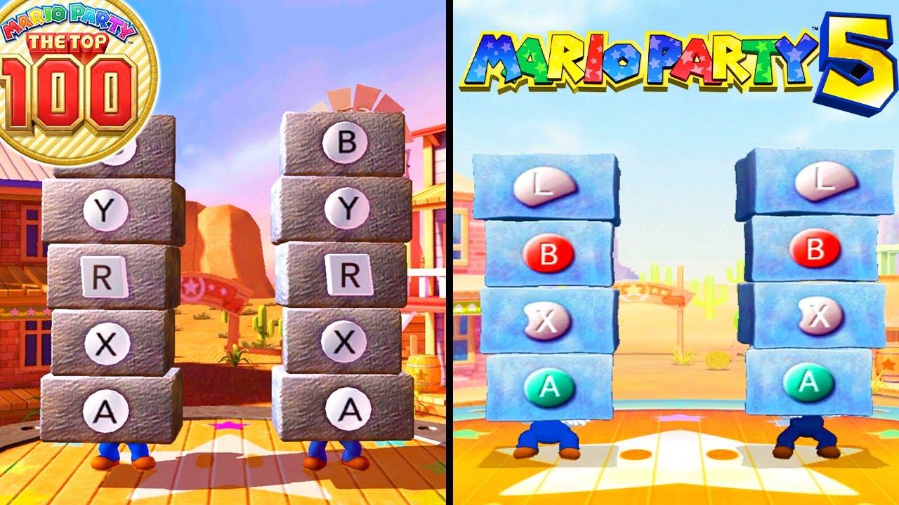 Comparison of Button Mashers in Mario Party (2003-2017)
