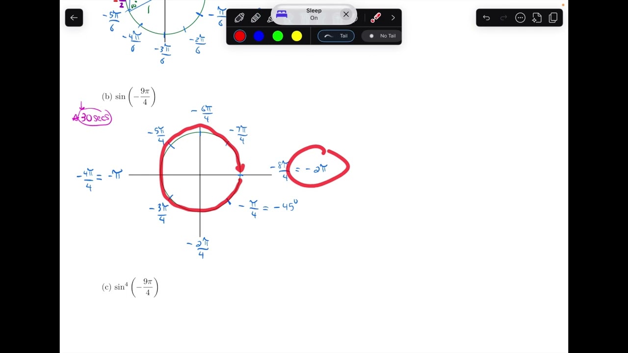 Trig with Negative Angles || 6.3.3 Prelude to Calculus