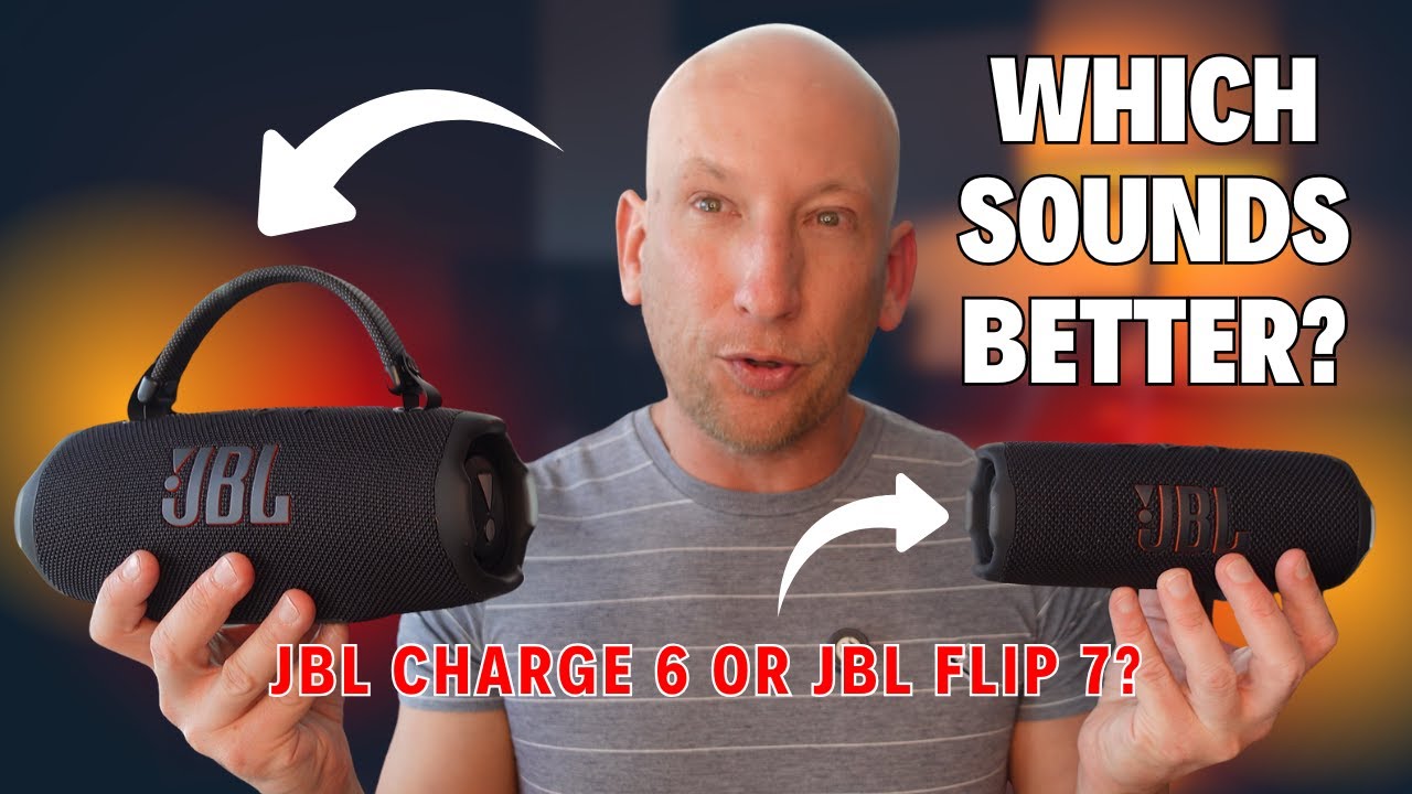 Звуковой тест, аккумулятор и тест на падение JBL Flip 7 против Charge 6