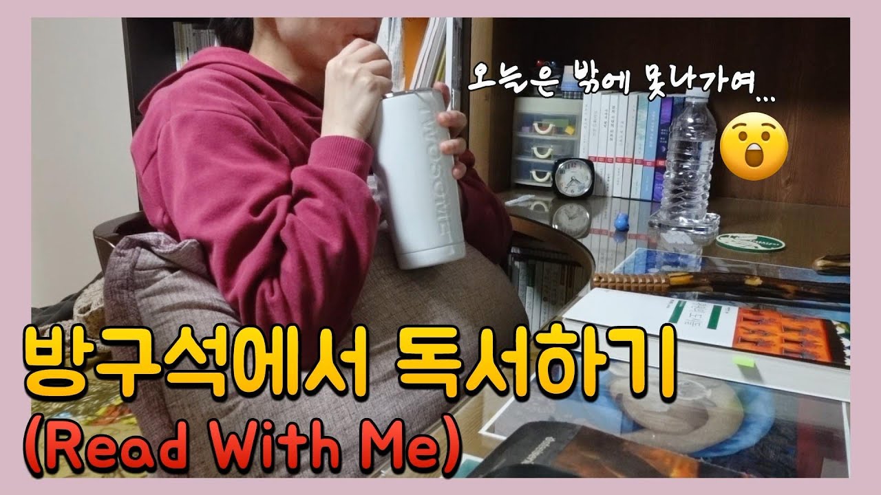 오늘은 밖에 못나가여... 별수 없이 집에서 1시간 40분... 오늘도 꾸역꾸역 독서 영상 (Read With Me & 장작불 소리)