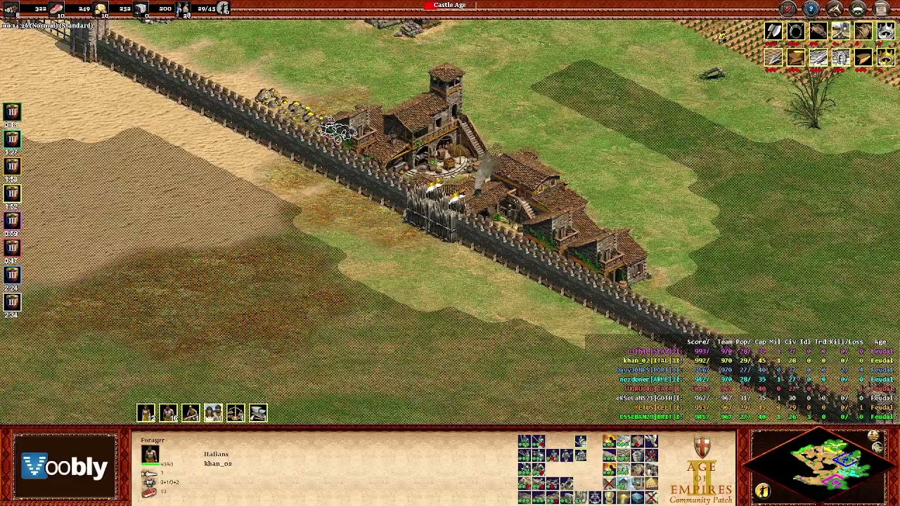 Voobly AOE2 1.6: Арена, командная игра 4 на 4