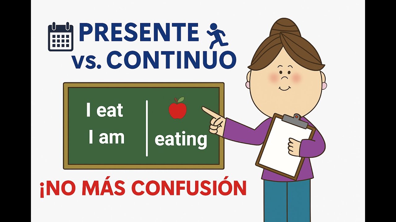 Presente SIMPLE o presente CONTINUO ✨ Aprende Cuándo Usarlos - Incluye ejemplos y practicas.
