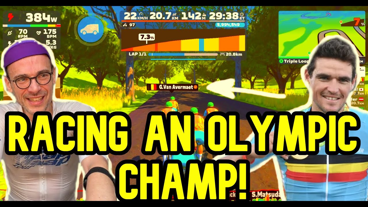 RACING AN OLYMPIC CHAMPION! 🥇 GVA in Zwift! (TdZ Stage 4)