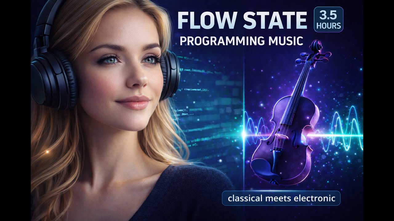 Flow State Programming Music - 3.5 Hours - Classical Meets Electronic - Deep Focus for Coding