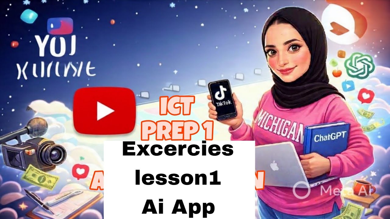 ICT Excercies for ai App prep1 حل تمارين على تطبيقات الذكاء الاصطناعي الدرس الاول اولى اعدادي #ict 