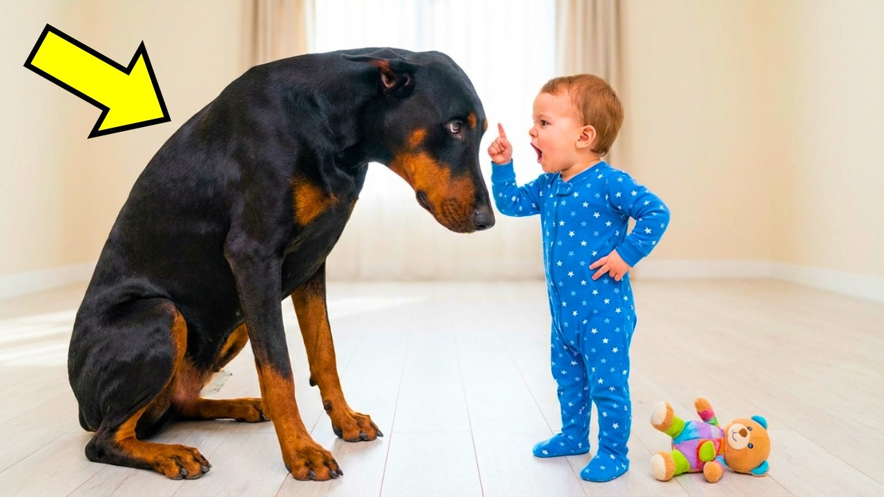 Baby Scolds Doberman Every Night — Mom Watched Video And Froze!