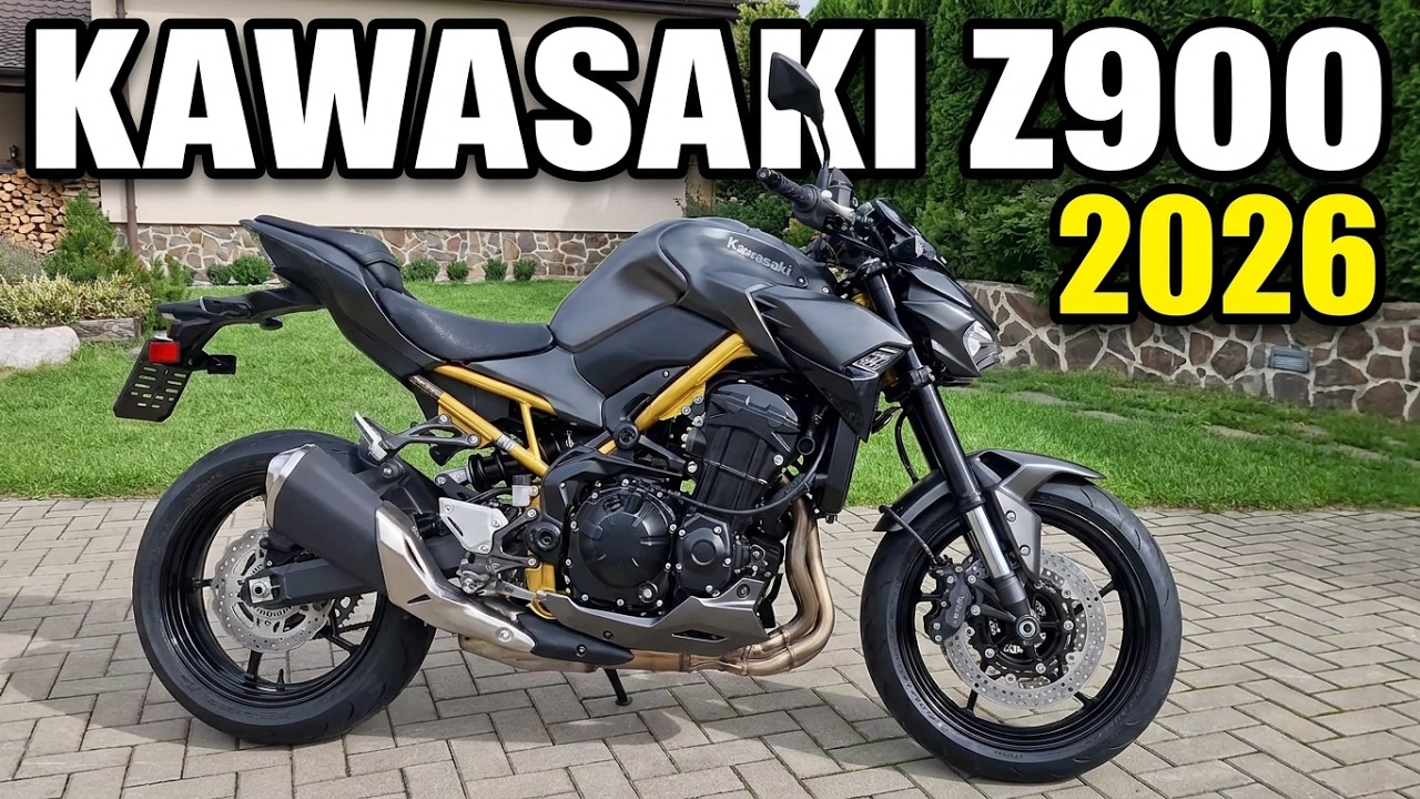 Kawasaki Z900 Metallic Matte Graphenesteel Gray MY2026 4K