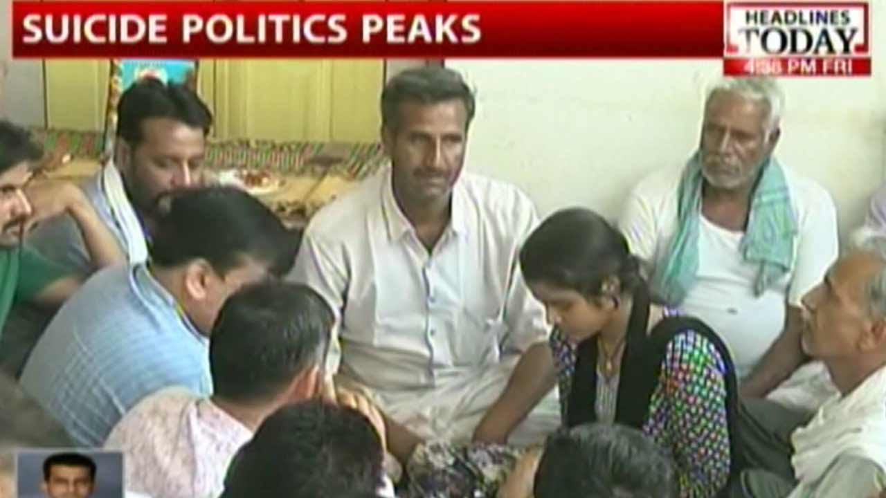 AAP Leader Sanjay Singh Visits Gajendra's Family In Dausa