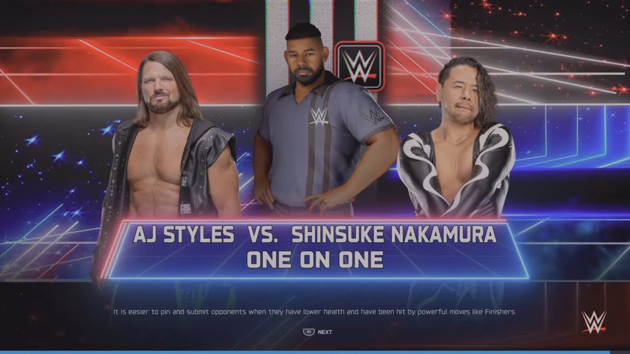 WWE 2K25: AJ Styles vs Shinsuke Nakamura : Full Match
