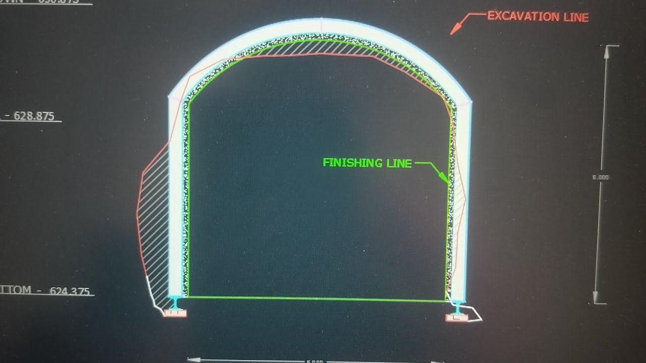 #Tunnel cross section excel to AutoCAD