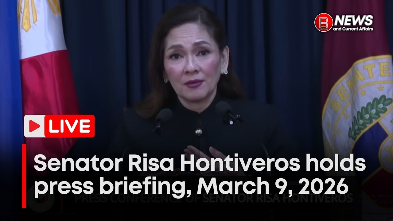 LIVE | Senator Risa Hontiveros holds press briefing, March 9, 2026