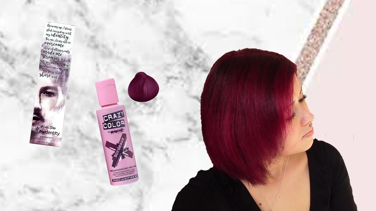 MA COLORATION BORDEAUX || Guy Tang 5MR + Crazy Color Bordeaux