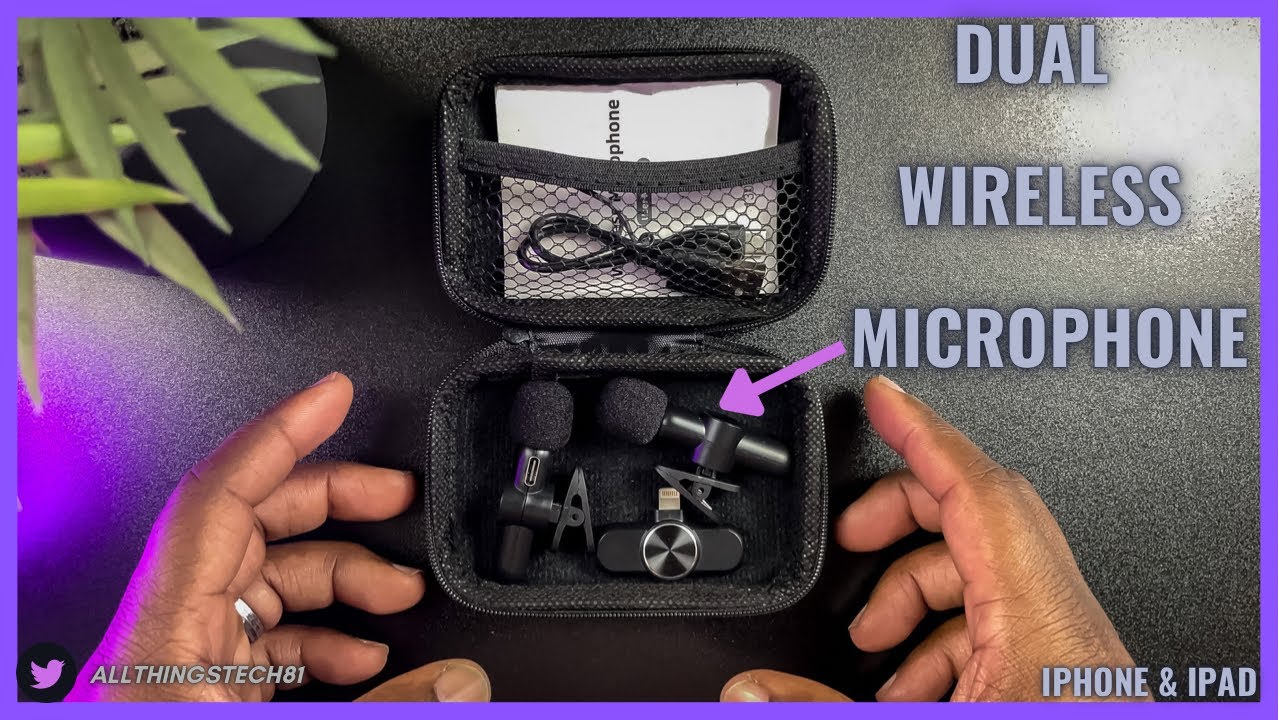 Dual Wireless Lavalier  Microphone For iPhone & iPad - CKOKC