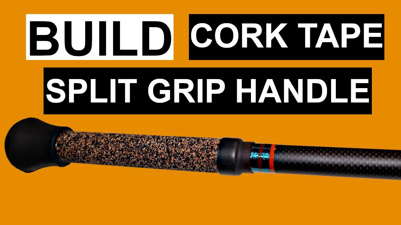HOW TO BUILD A SPLIT GRIP HANDLE USING CORK TAPE | CUSTOM SURF ROD | GREAT FOR BEGINNERS
