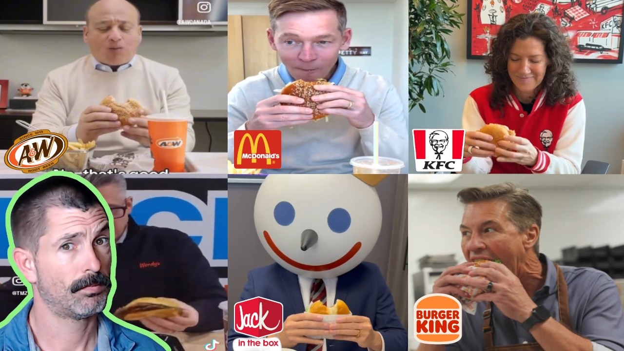 Генеральный директор McDonald's с трудом ест бургеры... Другие генеральные директора его высмеивают.