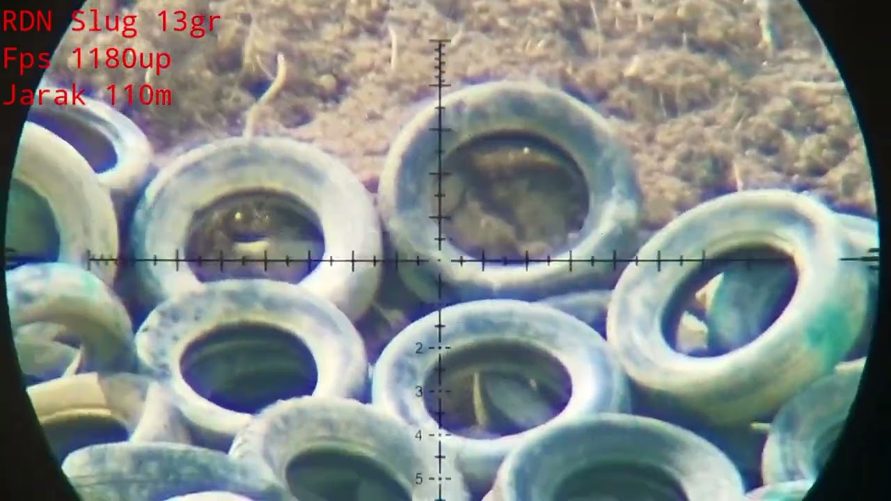 Tes RDN slug 13gr Fps Sonic 1180up jarak 110meter