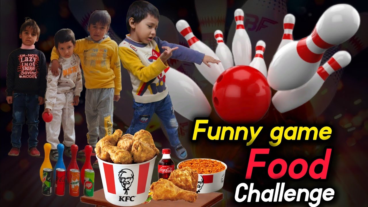 funny game || food challenge funny game || throwing boll bottle set game || throwing boll game