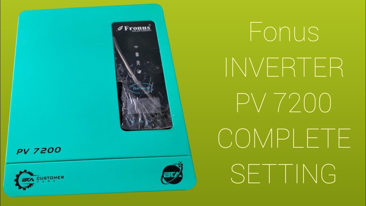 fronus PV 7200 installation complete setting || pv7200 setting || how to new installation PV 7200