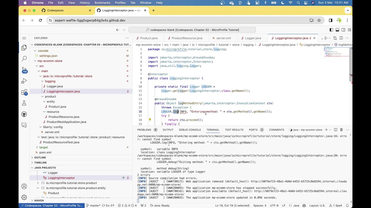 Implementing Logging in Microservices using Jakarta EE Interceptors