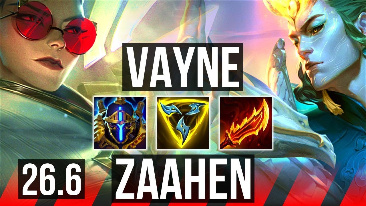 VAYNE vs ZAAHEN (TOP) | Good KDA: 11/1/1 | NA Challenger | 26.6