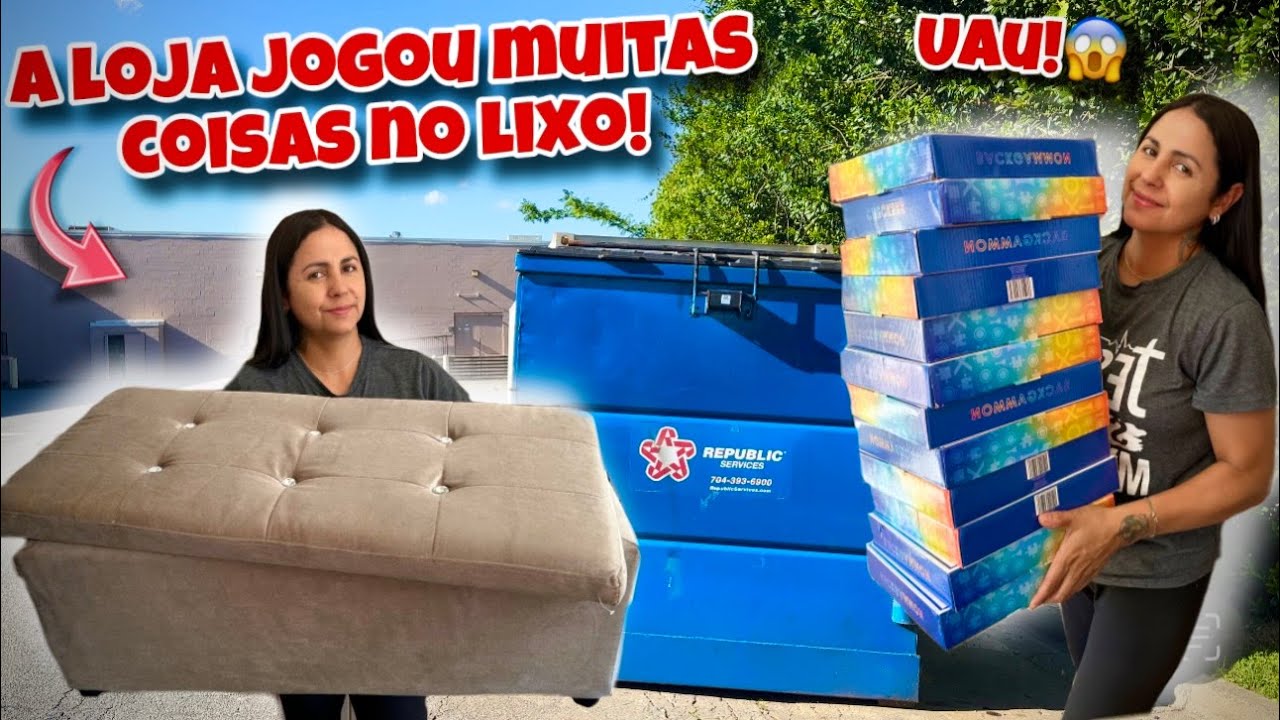 Uau! A loja jogou muitas coisas no lixo dos Estados Unidos!🇺🇸😱