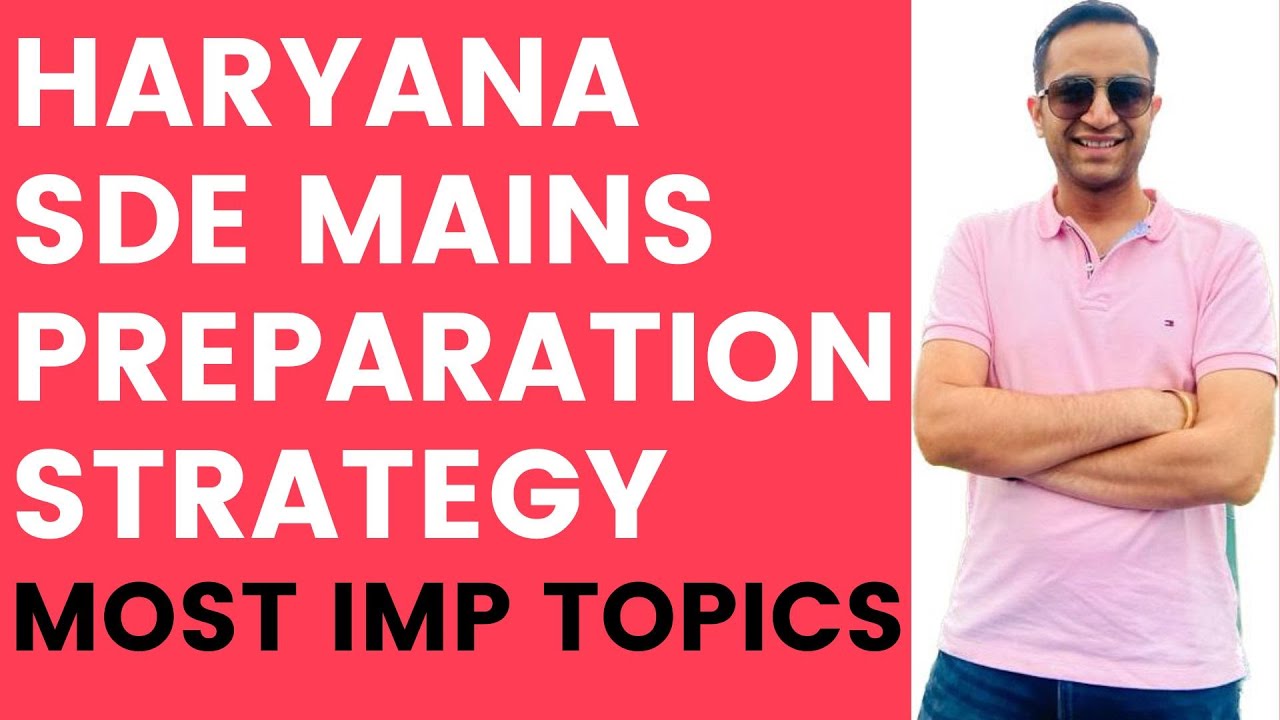 Haryana SDO Civil MAINS Preparation Strategy | HPSC SDE Mains Preparation | LIVE 12 noon