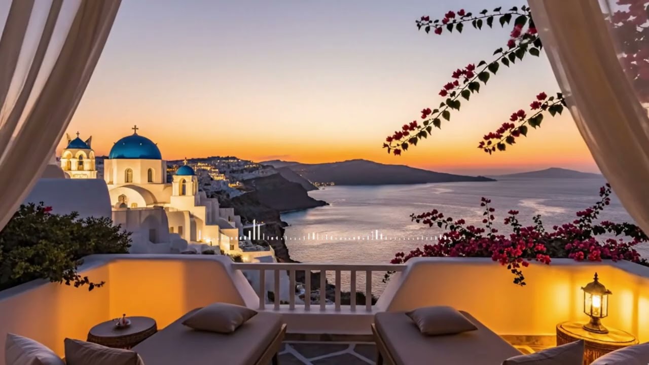 Santorini Sunset: Align with the Frequency of Wealth in Stillness (4K ASMR)