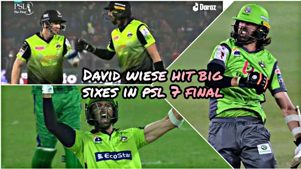 David wiese hit big sixes in PSL 7 FINAL || psl 7 final HIGHLIGHTS