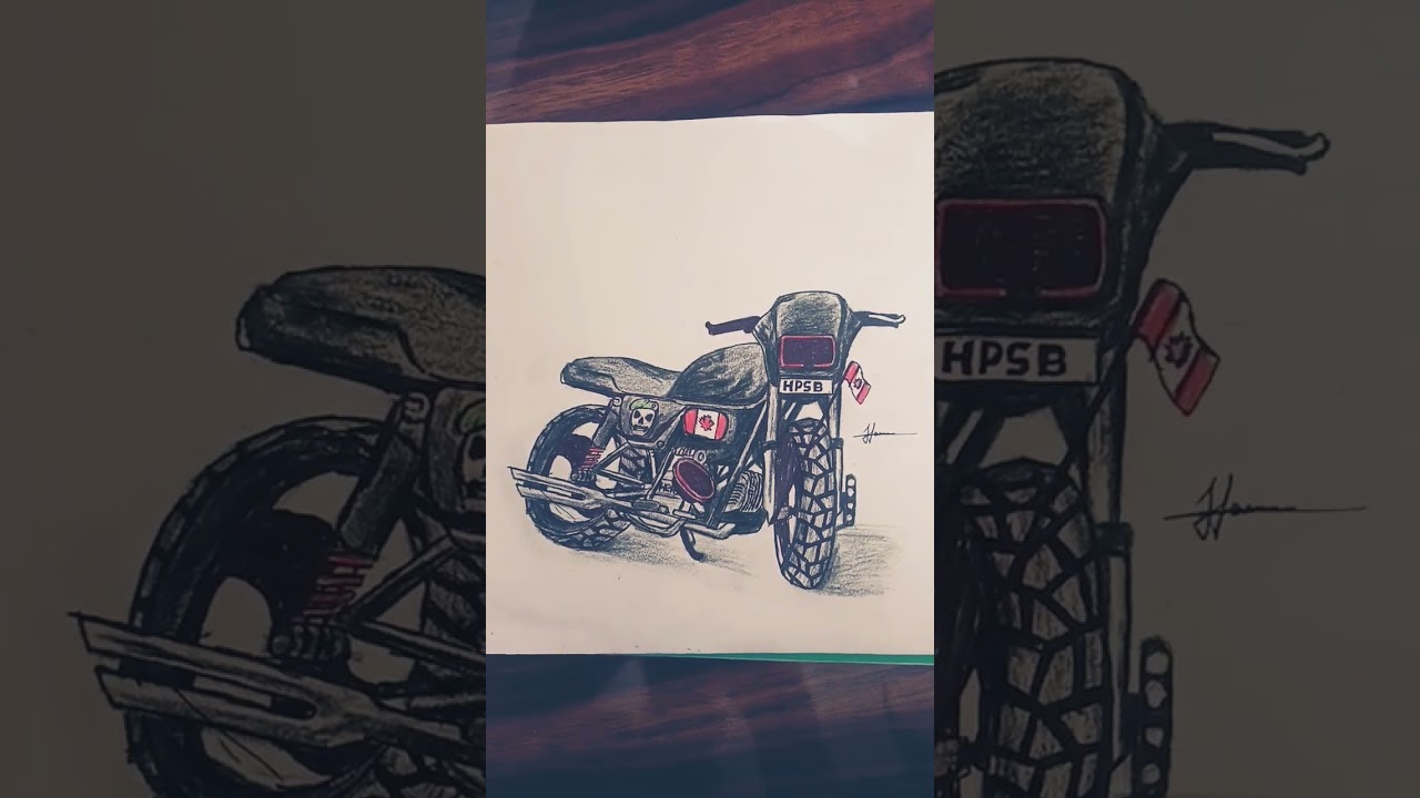 splendor drawing 🔥🔥🙌😈 #rider #bike #automobile #drawing#splendor