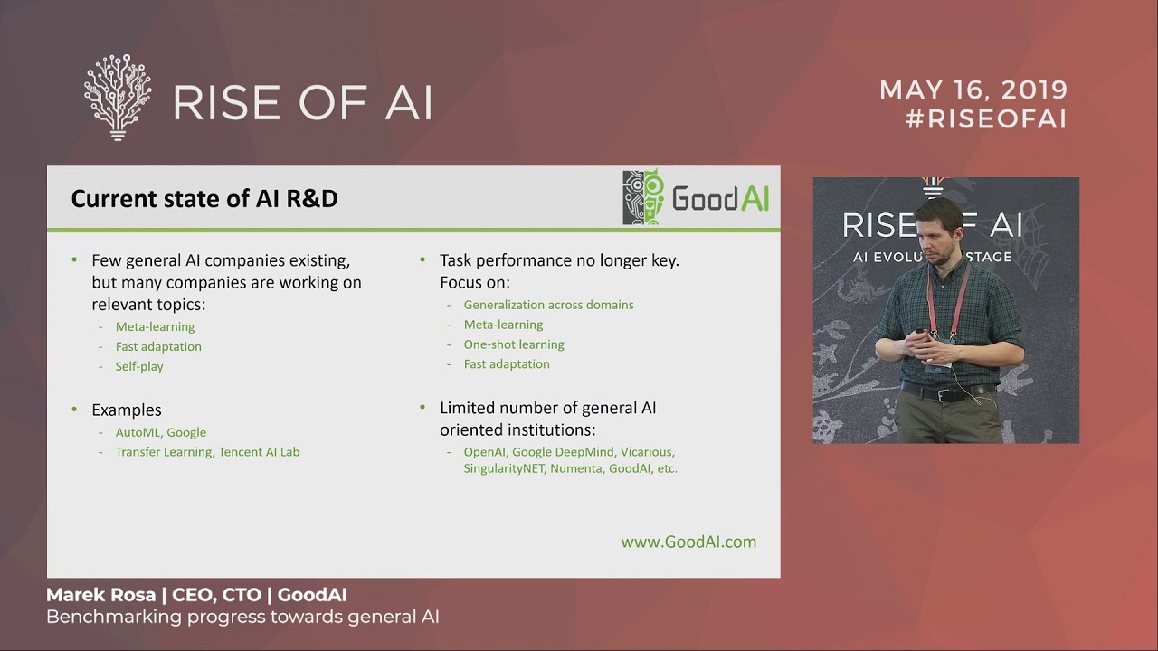 MAREK ROSA - Benchmarking progress towards AGI | Rise of AI conference 2019