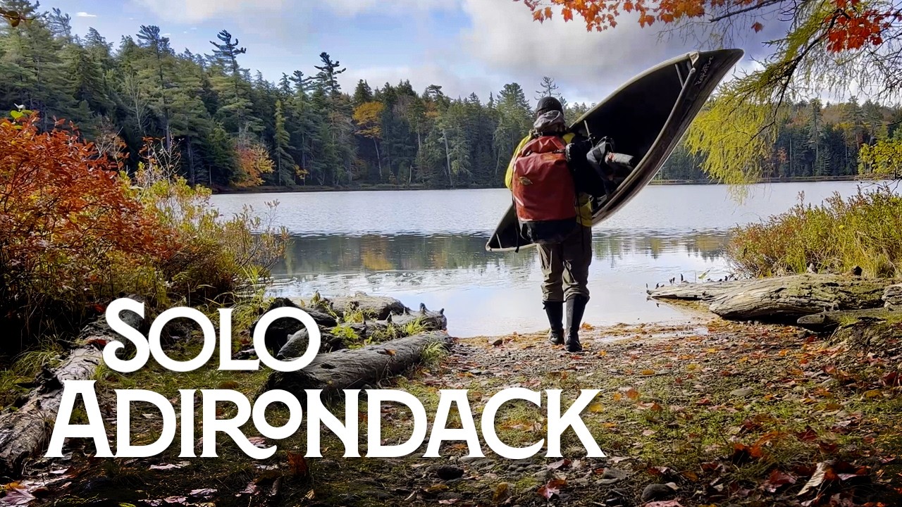 Solo Adirondack Canoe Camping & Autumn Pond Hopping | ASMR | Nature | Relax