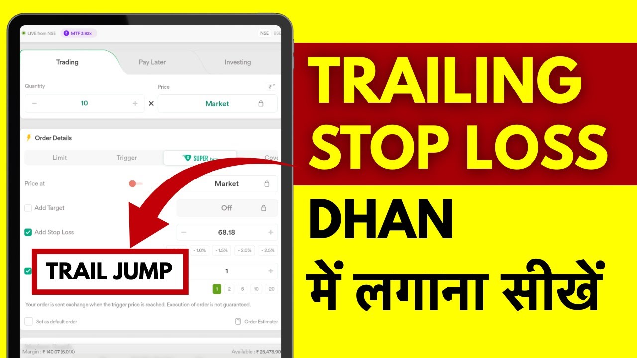 How to Set Trailing Stop Loss in Dhan - Trailing Stop Loss