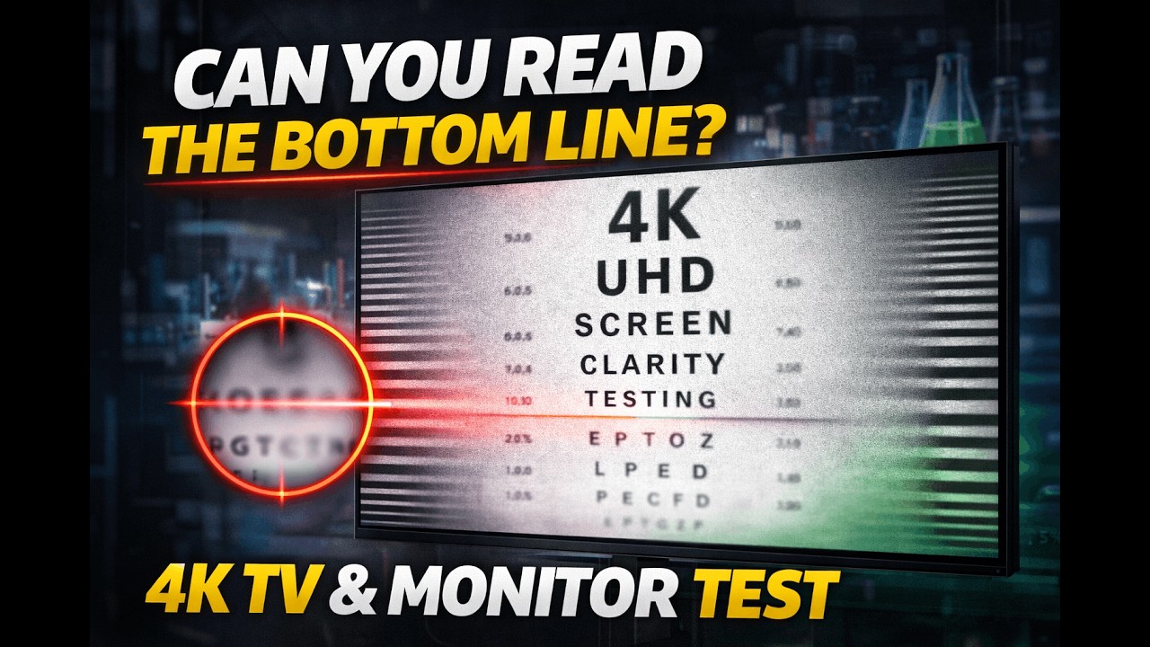 4K Sharpness & Text Readability Test (1 Hour) | Snellen Chart & Focus Check