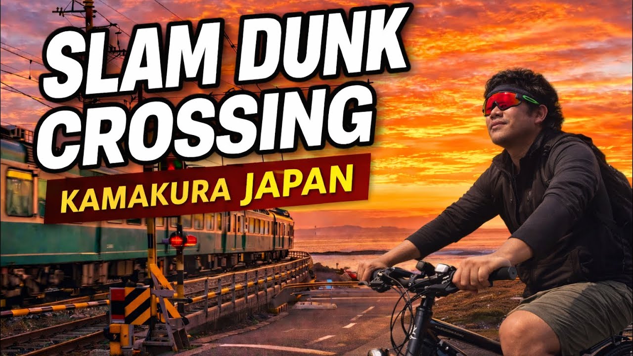 Nag Bike Ako sa Famous Slam Dunk Crossing sa Kamakura! | Sunset sa Hiratsuka Beach 🌅