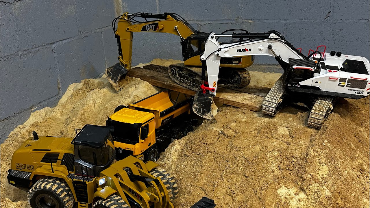 BRIDGE BUILD WITH RC HEAVY EQUIPMENT | HUINA RC EXCAVATOR #huina #construction