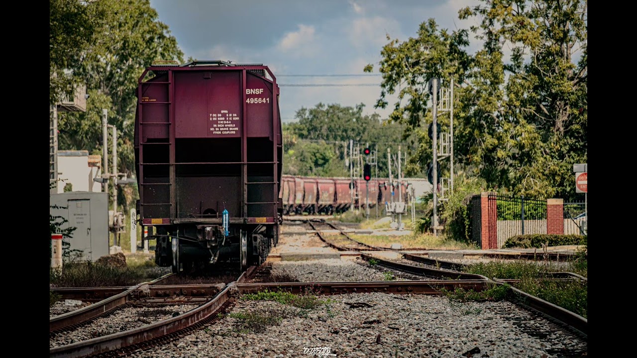 Distant Train Horns With Morning Sound And Synthesizer