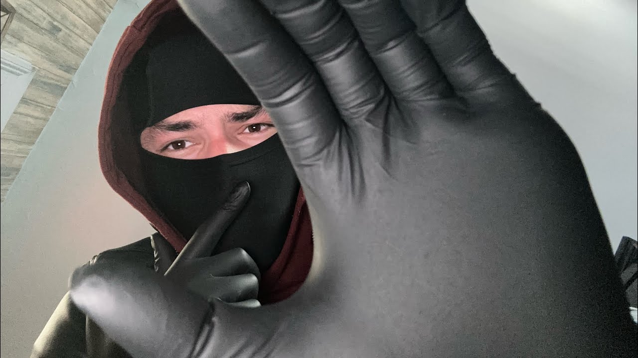 ASMR | Masked Man Shushes You to Fall Asleep [Whispering, Latex Glove Sounds, Visual Triggers]