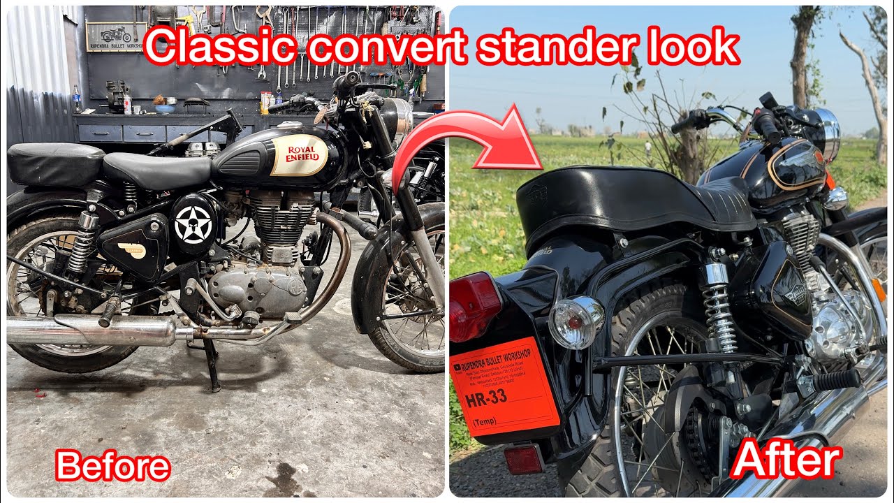 Classic convert standerd look ✨🦅with rear Mudgurad &seat🙏